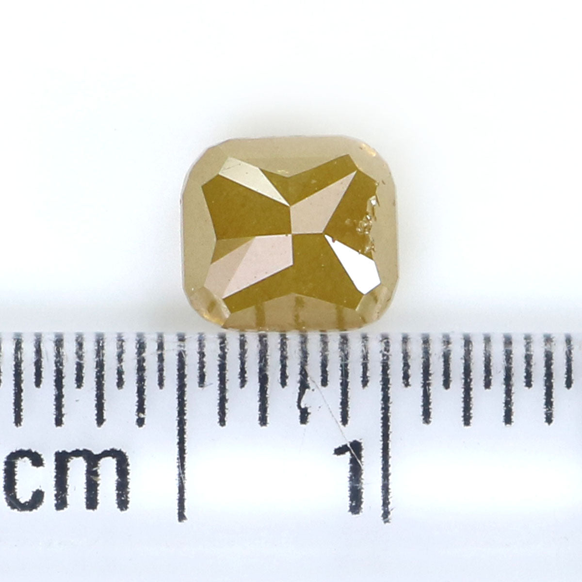 Natural Loose Cushion Yellow Color Diamond 0.94 CT 5.28 MM Cushion Shape Rose Cut Diamond L7242