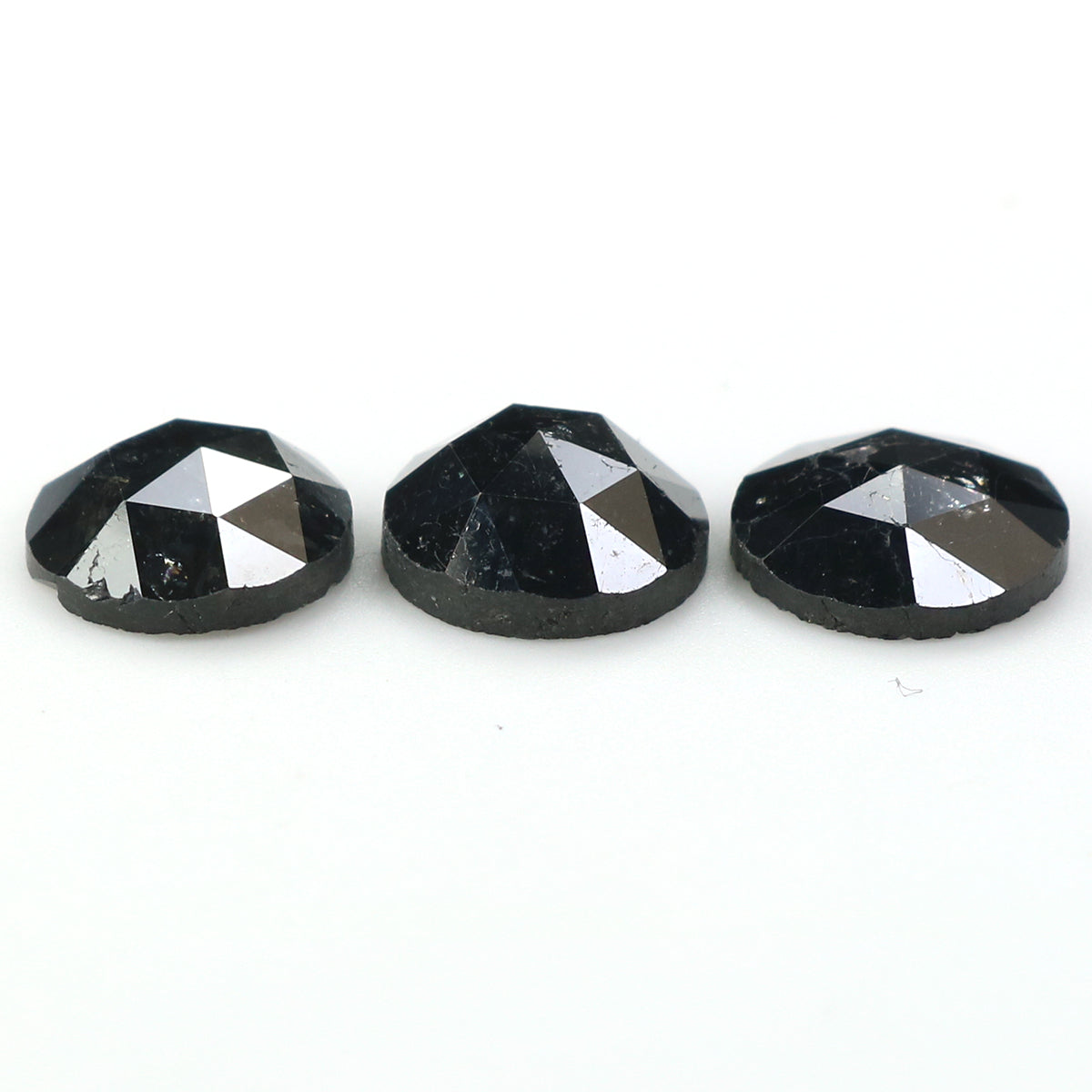 3.58 CT Natural Loose Round Rose Cut Diamond Black Color Round Shape Diamond 6.85 MM Natural Loose Black Color Round Rose Cut Diamond LQ1695