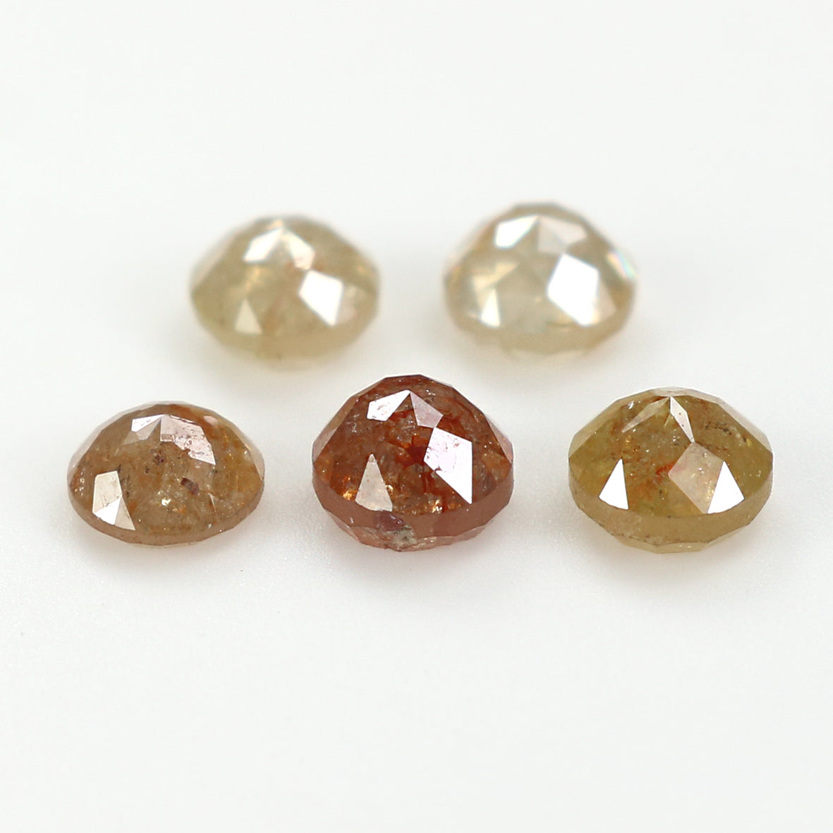 1.37 CT Natural Loose Round Rose Cut Diamond Brown Color Round Shape Diamond 3.50 MM Natural Loose Grey Color Round Rose Cut Diamond LQ1702