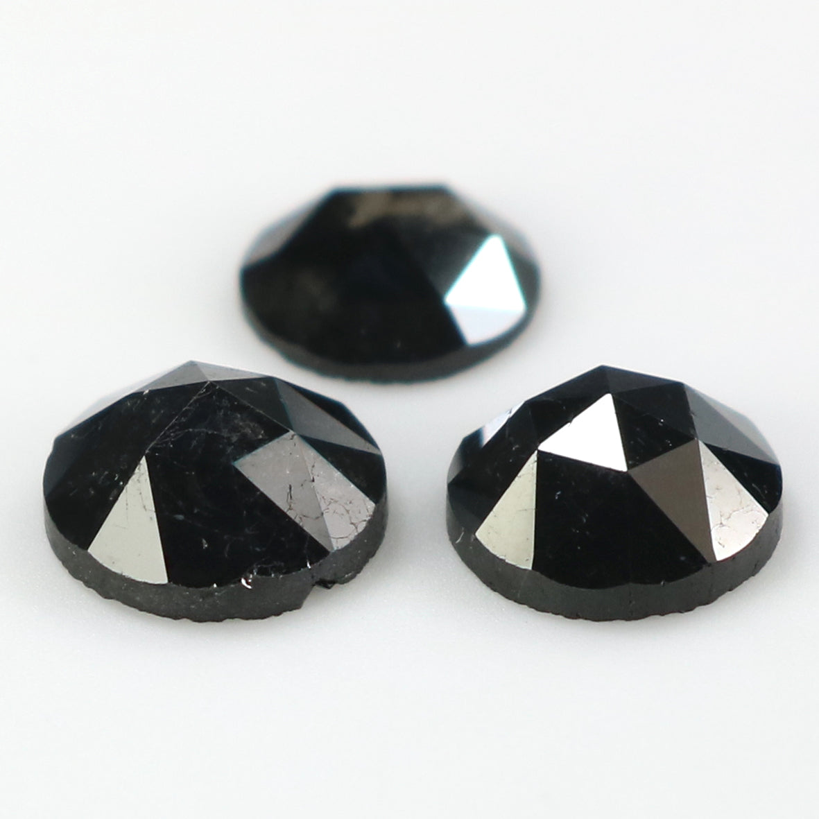 1.98 CT Natural Loose Round Rose Cut Diamond Black Color Round Shape Diamond 5.40 MM Natural Black Color Round Rose Cut Diamond LQB1748