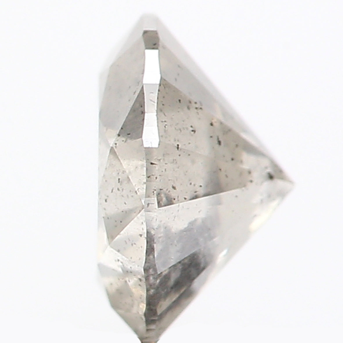 1.06 CT Natural Loose Round Shape Diamond Salt And Pepper Round Cut Diamond 6.60 MM Natural Grey Color Round Brilliant Cut Diamond LQ445