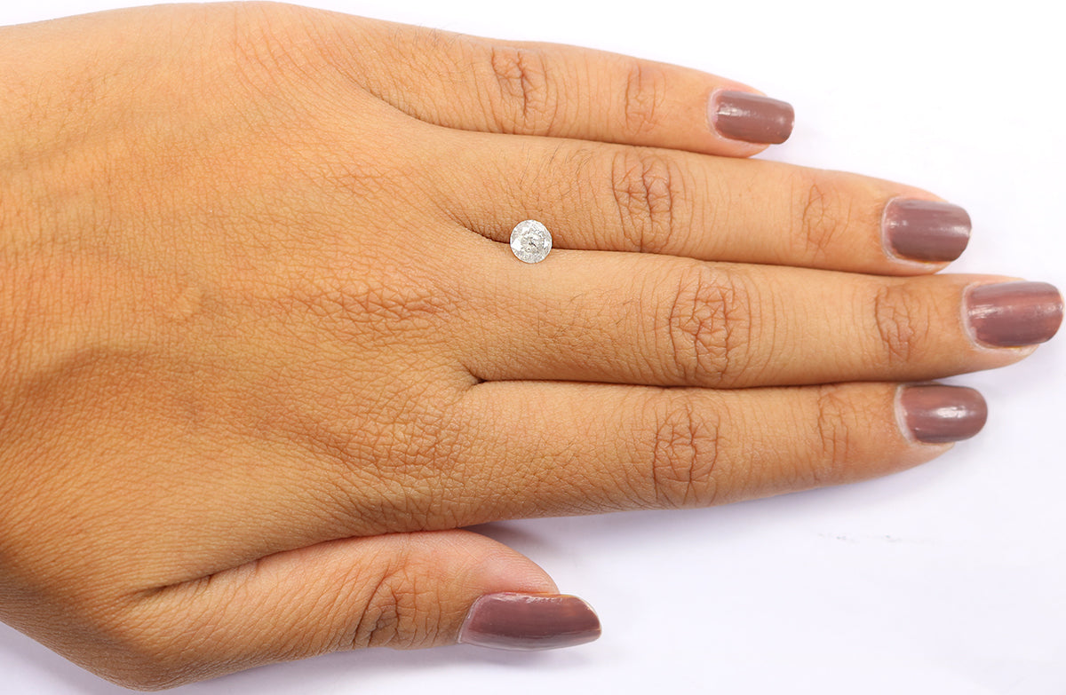 0.55 Ct Natural Loose Round Shape Diamond Milky White Color Round Cut Diamond 5.40 MM Natural White Color Round Brilliant Cut Diamond LQ7401