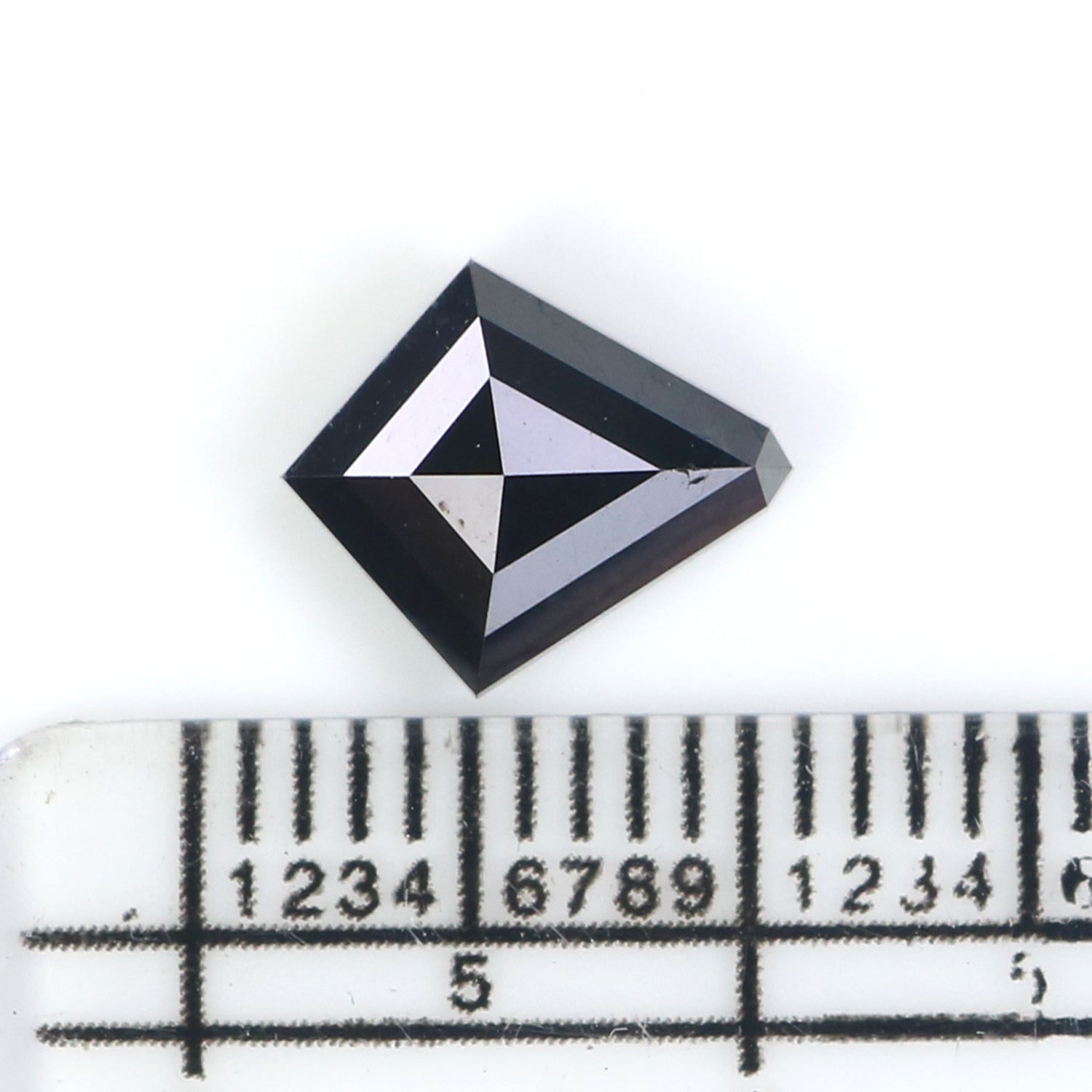 1.56 Ct Natural Loose Kite Shape Diamond Black Color Kite Shape Diamond 9.30 MM Natural Loose Black Diamond Kite Rose Cut Diamond KQ2615