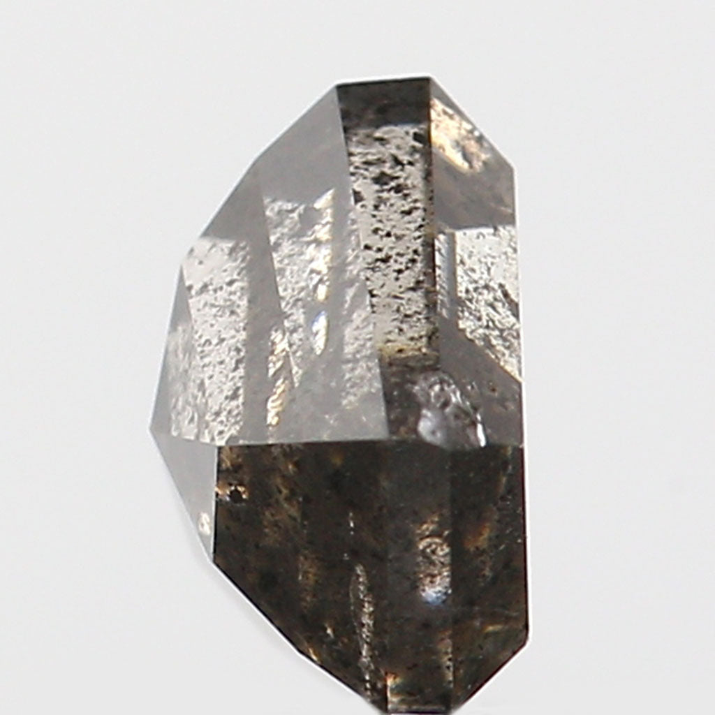 1.04 CT Natural Loose Shield Shape Diamond Salt And Pepper Shield Diamond 5.70 MM Natural Loose Black Color Shield Rose Cut Diamond QL9520