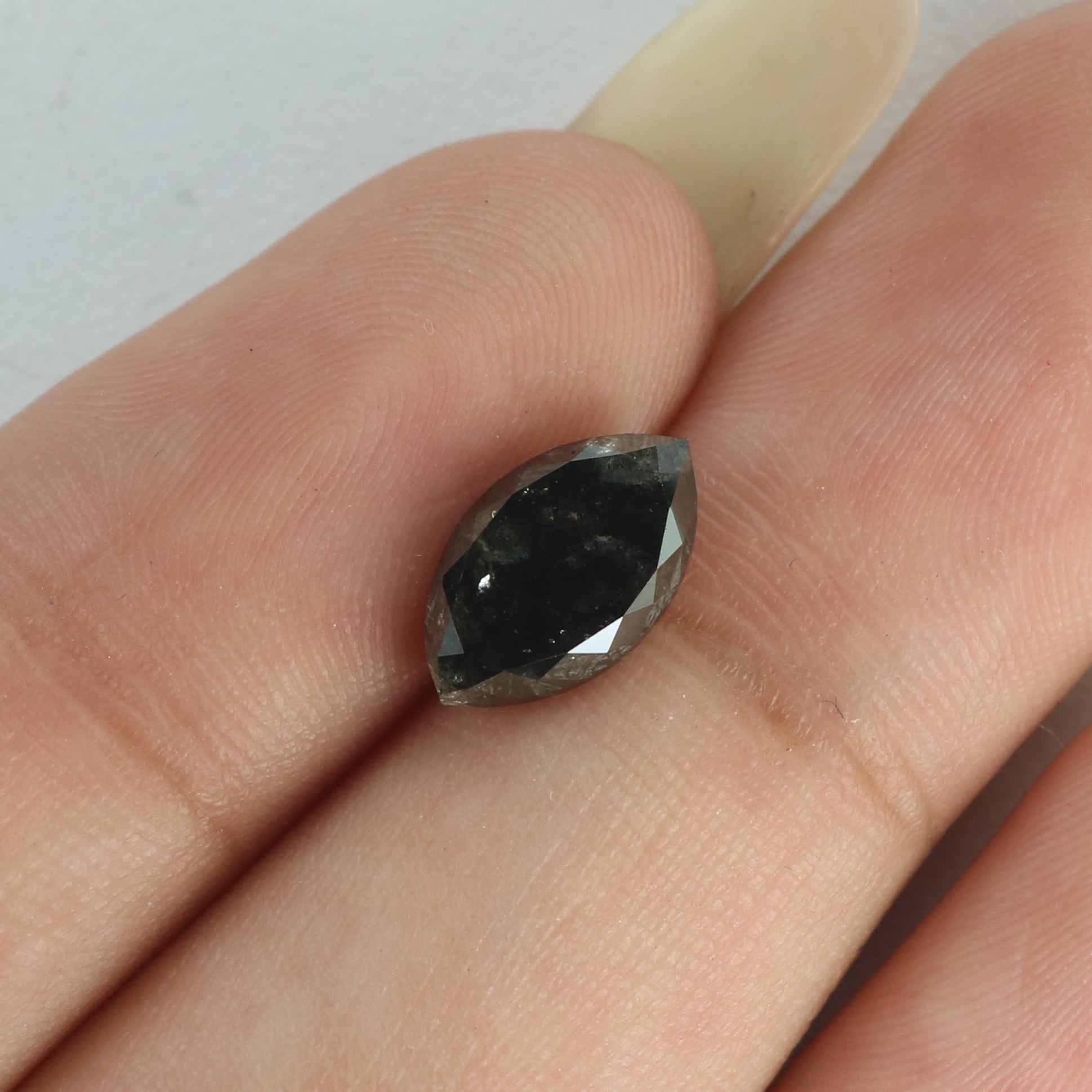 1.96 Ct Natural Loose Diamond Marquise Black Color I3 Clarity 10.00 MM KR1981