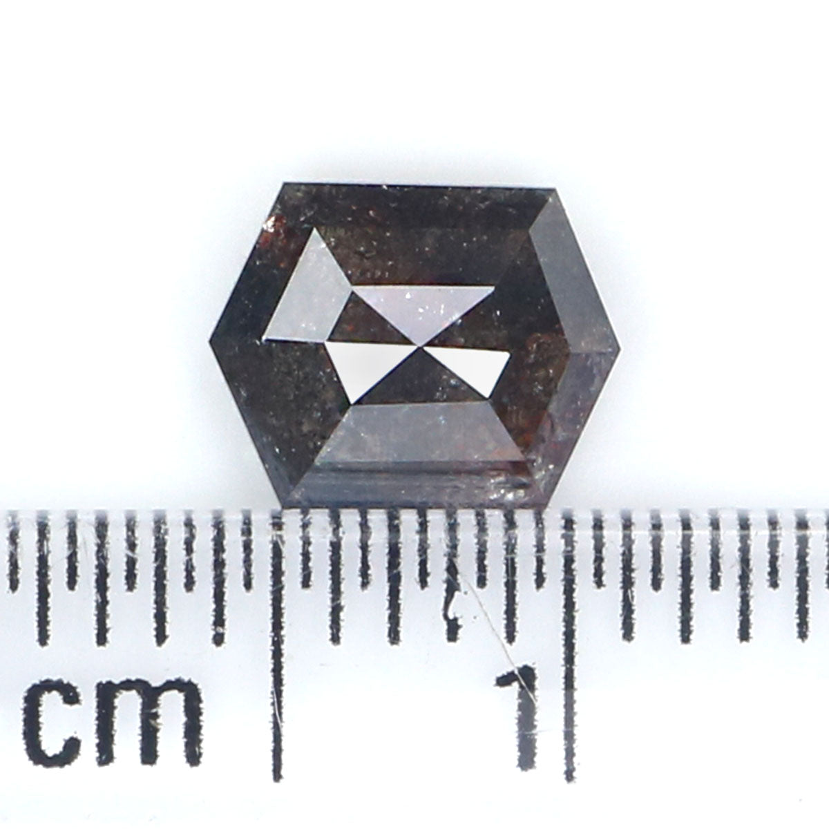 1.12 CT Natural Loose Hexagon Shape Diamond Brown Color Hexagon Cut Diamond 7.10 MM Natural Brown Diamond Hexagon Rose Cut Diamond LQ2416