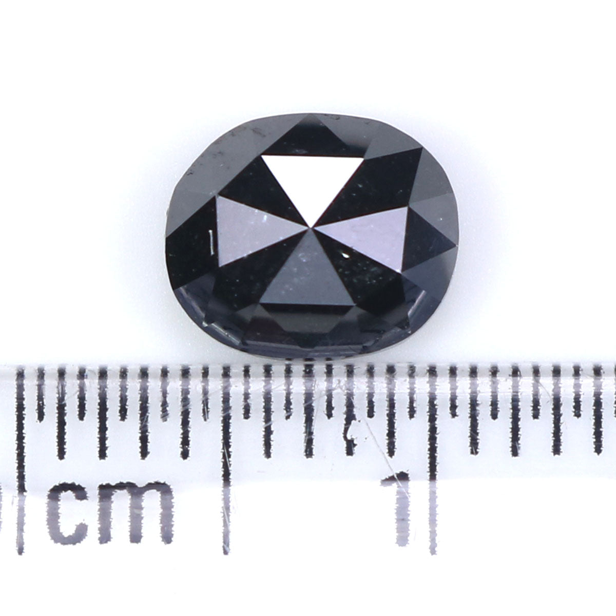 1.31 CT Natural Loose Oval Shape Diamond Black Oval Rose Cut Diamond 7.10 MM Natural Loose Black Color Oval Shape Rose Cut Diamond LQ7596