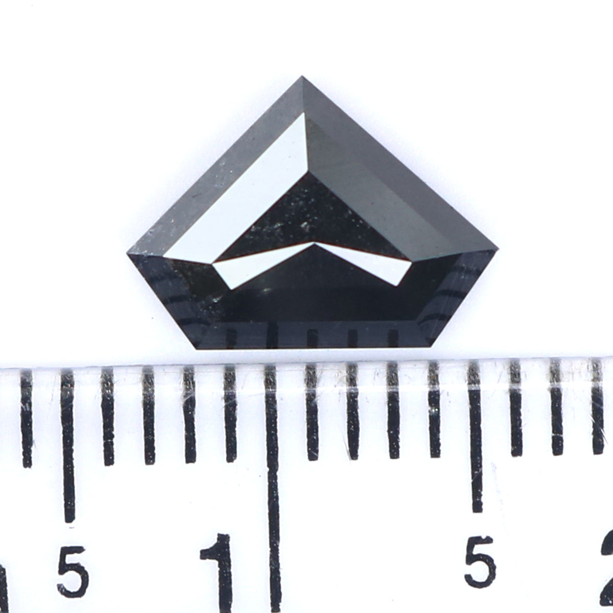 1.45 Ct Natural Loose Shield Diamond Black Color Shield Cut Diamond 6.70 MM Natural Loose Diamond Black Color Shield Rose Cut Diamond LQ154