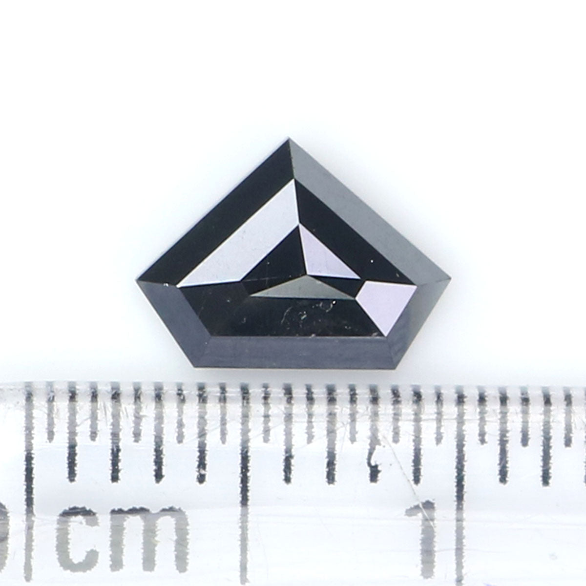 0.66 CT Natural Loose Shield Shape Diamond Black Color Shield Cut Diamond 5.40 MM Natural Loose Black Color Shield Rose Cut Diamond LQ9786