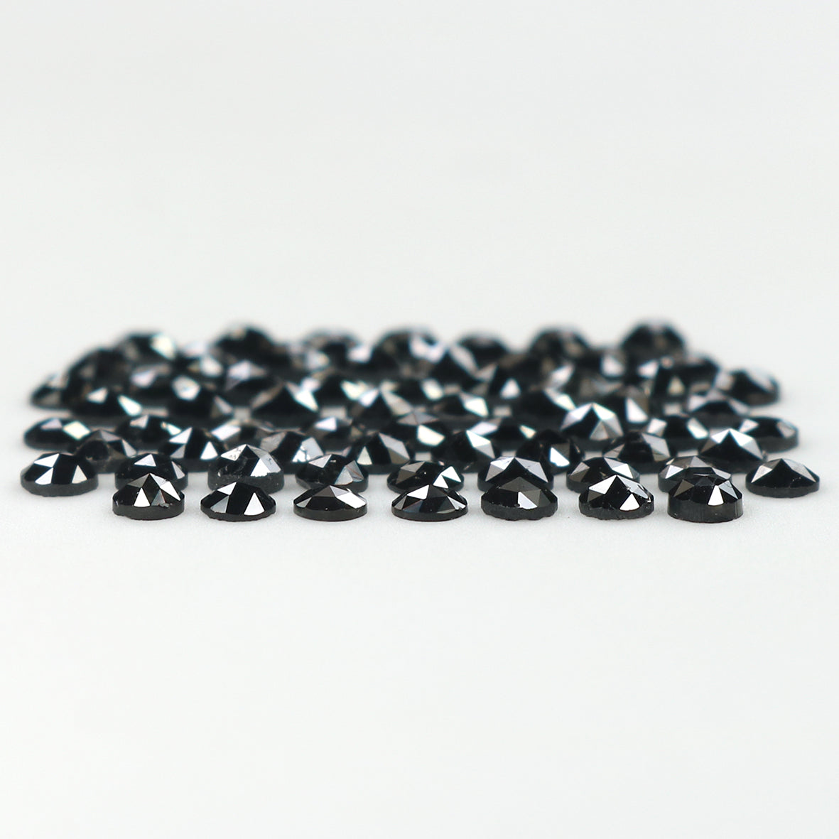 2.81 CT Natural Loose Round Shape Diamond Black Color Round Cut Diamond 2.10 MM Natural Diamond  Black Color Round Rose Cut Diamond LQ1855