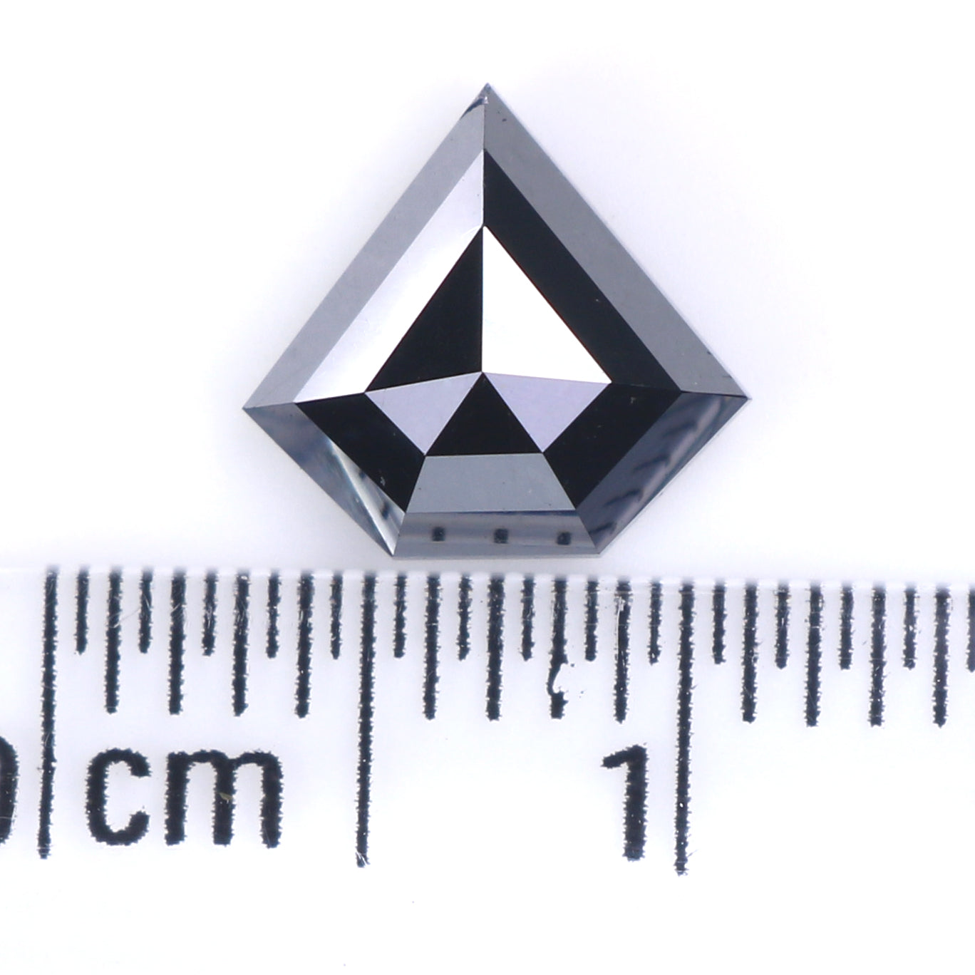 1.40 CT Natural Loose Shield Shape Diamond Black Color Shield Cut Diamond 7.40 MM Natural Black Color Diamond Shield Rose Cut Diamond LQ9698