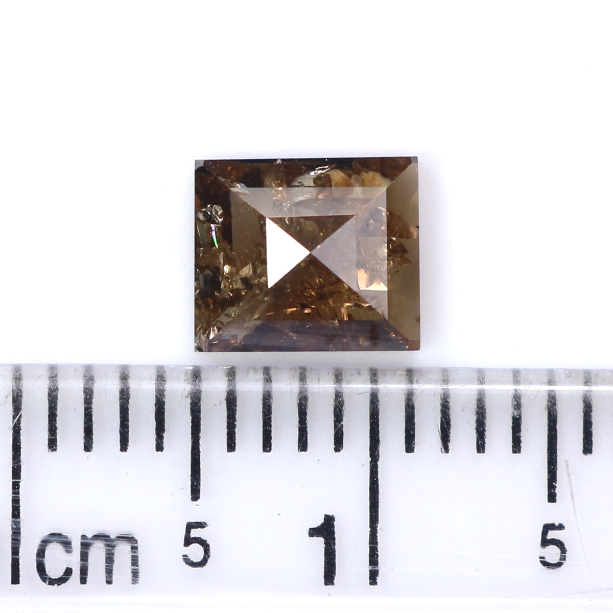 0.85 CT Natural Loose Square Shape Diamond Brown Color Square Cut Diamond 6.30 MM Natural Brown Color Diamond Square Rose Cut Diamond LQ7436