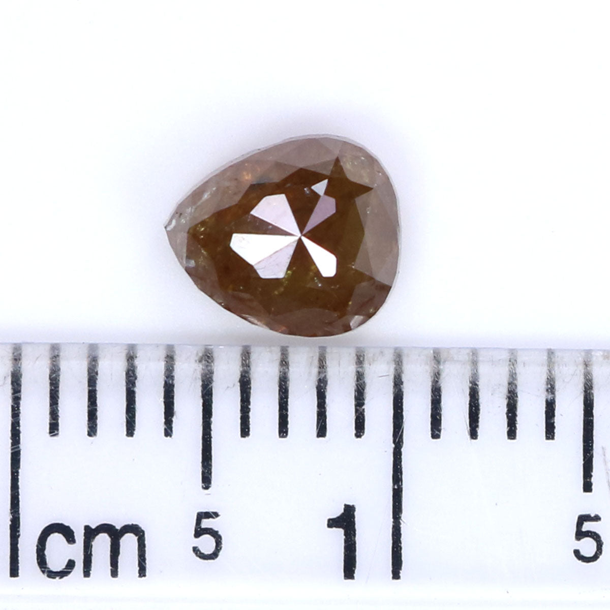 1.08 CT Natural Loose Pear Shape Diamond Brown Color Pear Cut Diamond 6.30 MM Natural Loose Brown Color Diamond Pear Rose Cut Diamond KQ2505