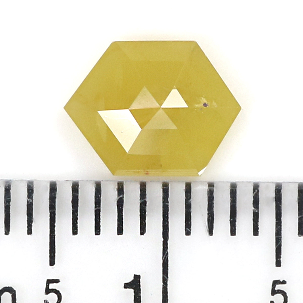 0.93 CT Natural Loose Hexagon Shape Diamond Yellow Color Hexagon Cut Diamond 8.00 MM Natural Yellow Color Hexagon Rose Cut Diamond LQ7948