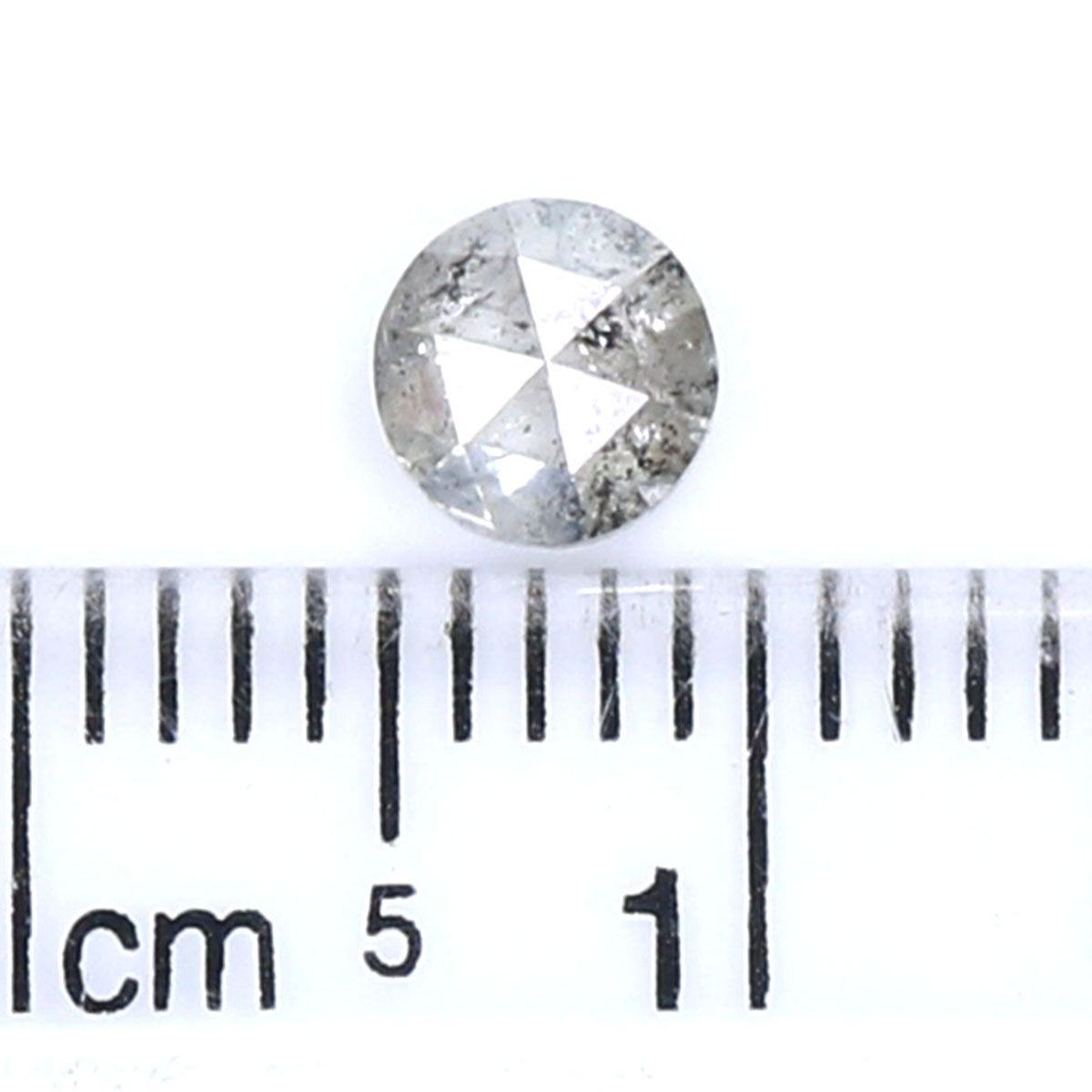 0.45 CT Natural Loose Round Rose Cut Diamond Salt And Pepper Round Shape Diamond 4.75 MM Natural Black Grey Round Rose Cut Diamond KQ2064