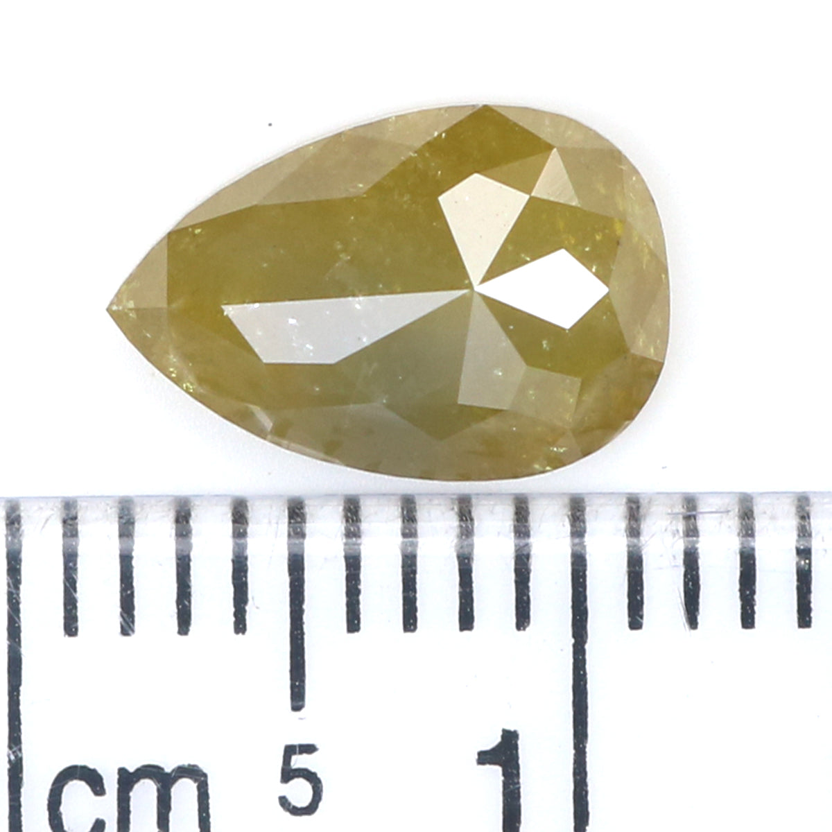 2.16 CT Natural Loose Pear Shape Diamond Yellow Color Pear Shape Diamond 10.00 MM Natural Loose Yellow Diamond Pear Rose Cut Diamond LQ2089