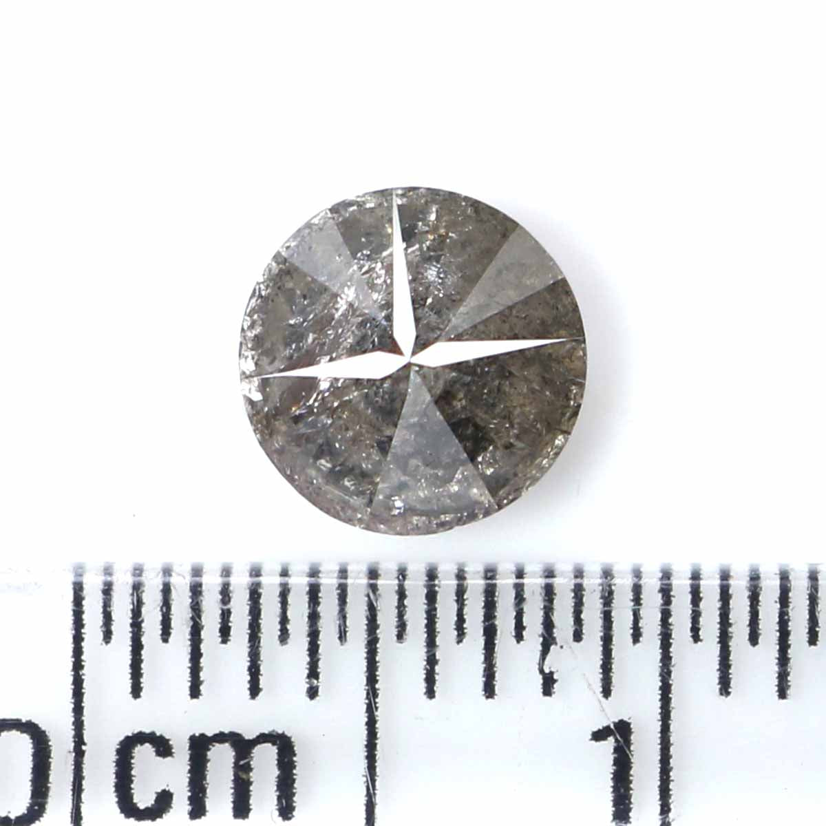 0.95 CT Natural Loose Round Shape Diamond Black Grey Color Round Shape Diamond 5.90 MM Salt And Pepper Round Brilliant Cut Diamond LQ2354