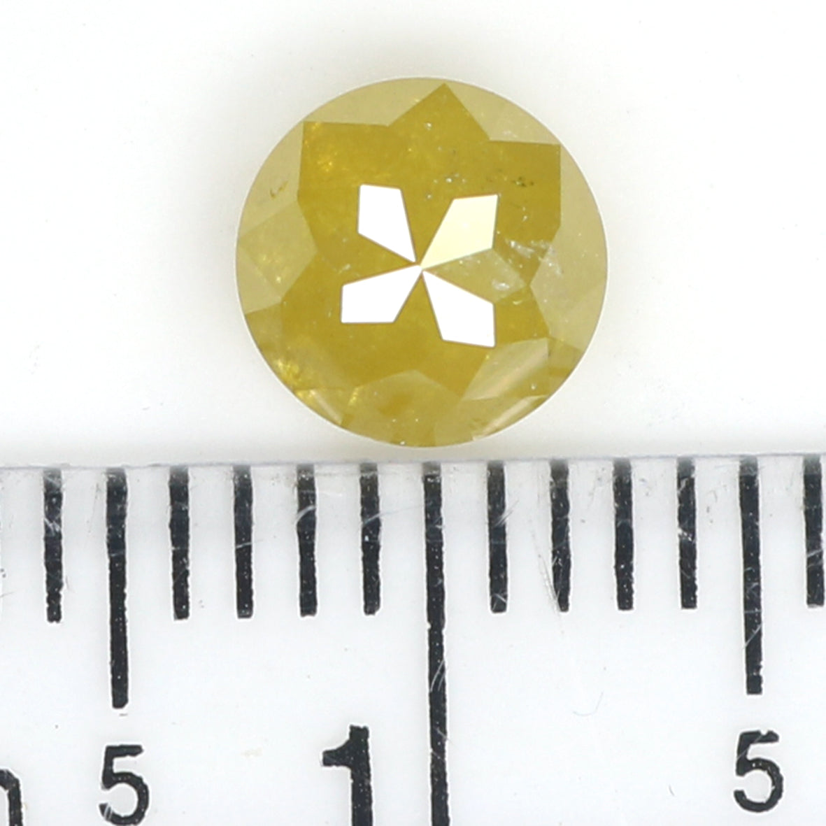 1.10 CT Natural Loose Round Rose Cut Diamond Yellow Color Round Shape Diamond 5.80 MM Natural Yellow Color Round Rose Cut Diamond LQ8369