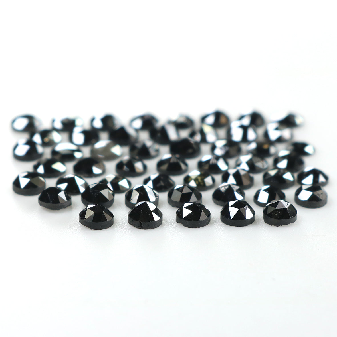 4.72 CT Natural Loose Round Rose Cut Diamond Black Color Round Shape Diamond 2.70 MM Natural Loose Black Color Round Rose Cut Diamond LQ1761