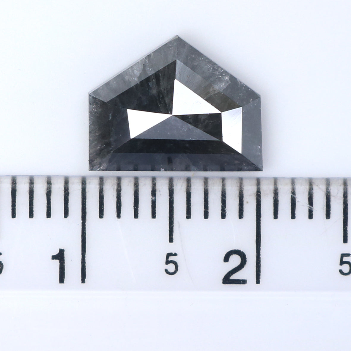 2.70 CT Natural Loose Antique Cut Diamond Black Grey Color Antique Shape Diamond 7.85 MM Natural Loose Antique Shape Rose Cut Diamond LQ8254