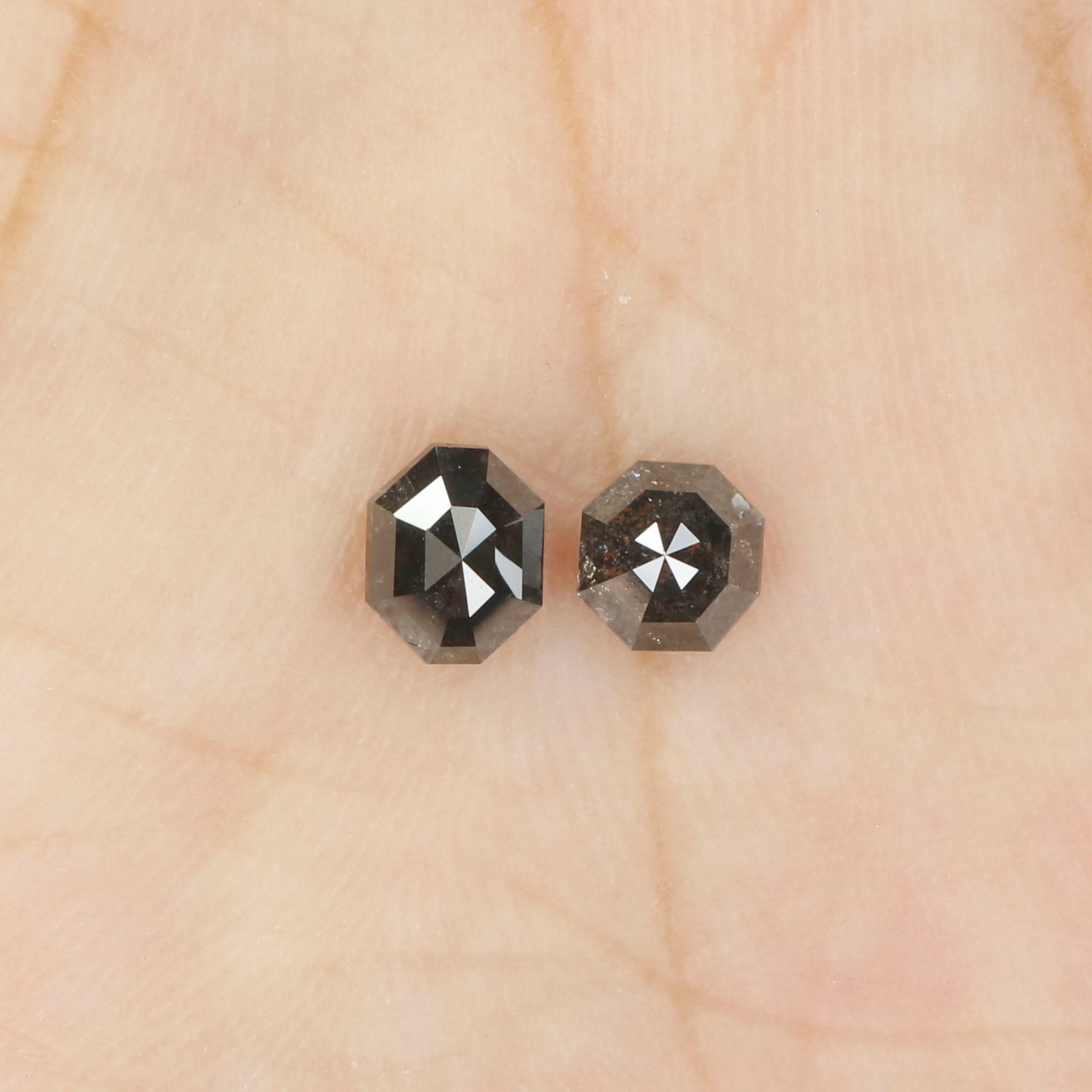 0.96 Ct Natural Loose Diamond, Octagon Diamond, Black Diamond, Octagon Cut Diamond, Polished Diamond, Rose Cut Diamond, Rustic Diamond L9560