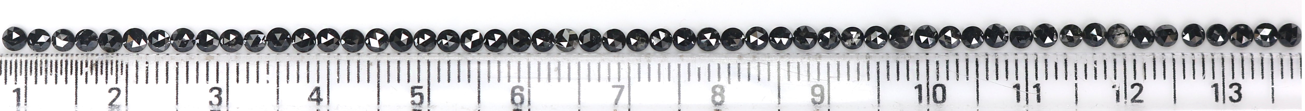 3.35 CT Natural Loose Round Rose Cut Diamond Black Color Round Shape Diamond 2.30 MM Natural Loose Black Color Round Rose Cut Diamond LQ1789