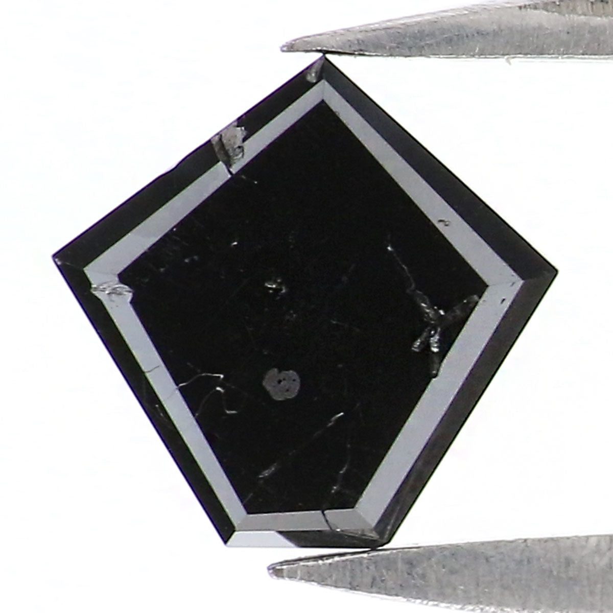 Natural Loose Pentagon Diamond Black Color 0.70 CT 6.25 MM Pentagon Shape Rose Cut Diamond L9764