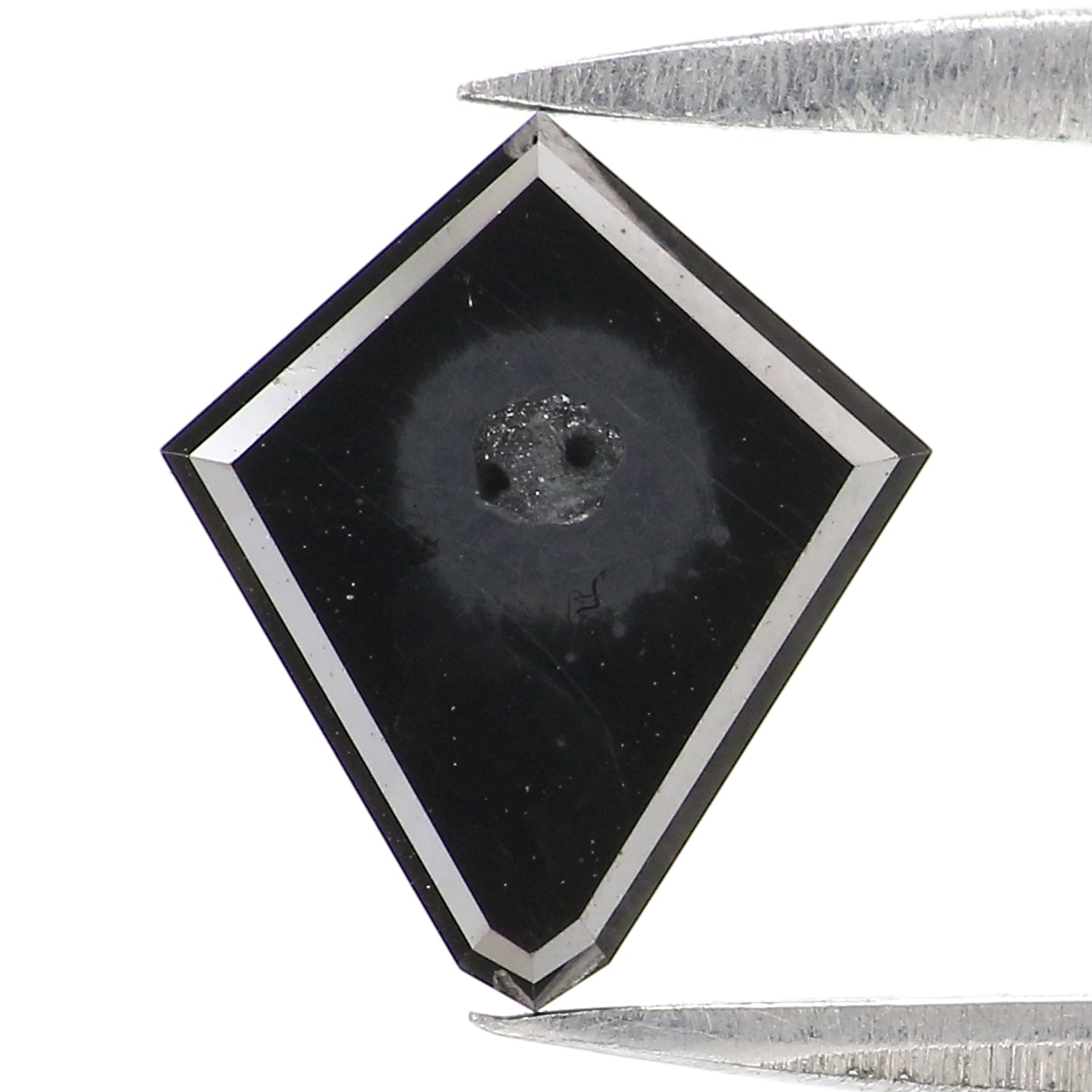 1.56 Ct Natural Loose Kite Shape Diamond Black Color Kite Shape Diamond 9.30 MM Natural Loose Black Diamond Kite Rose Cut Diamond KQ2615