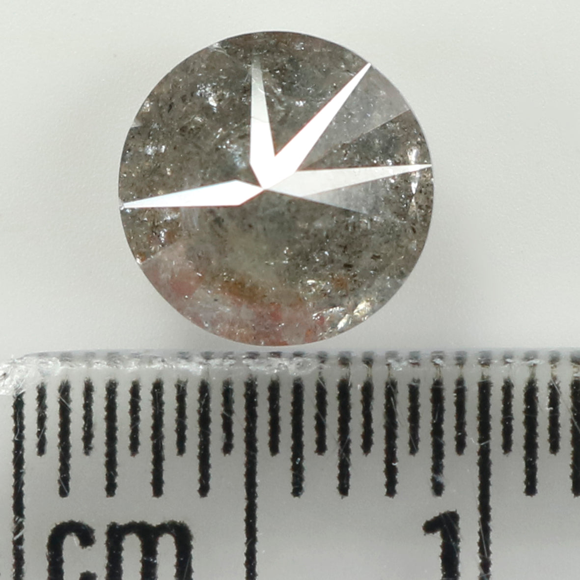 1.28 CT Natural Loose Round Shape Diamond Grey Color Round Cut Diamond 6.75 MM Natural Loose Grey Diamond Round Brilliant Cut Diamond LQ443