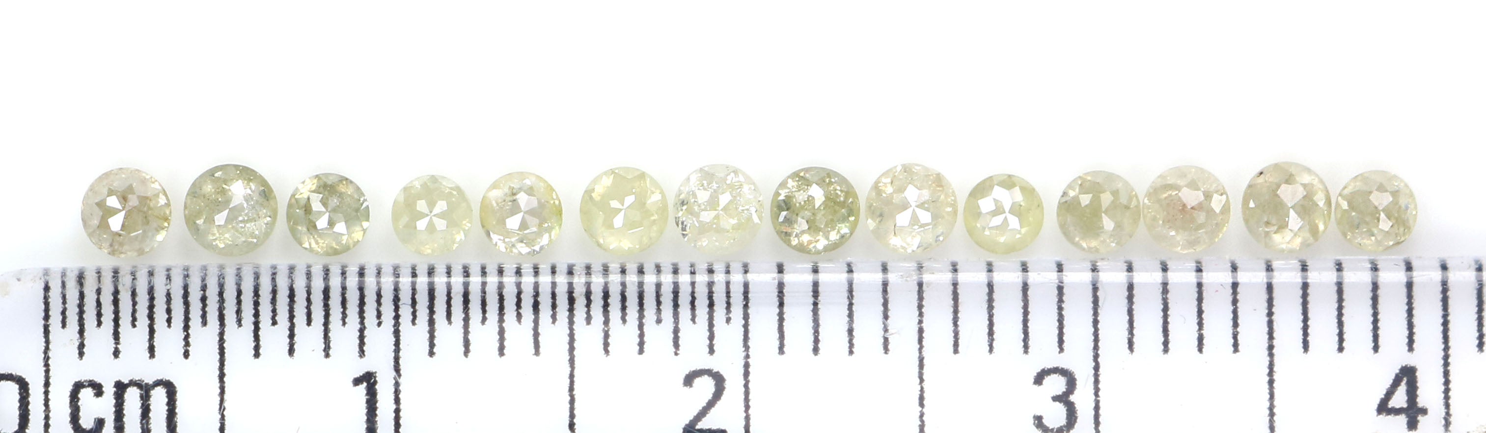 1.22 CT Natural Loose Round Rose Cut Diamond Grey Color Round Shape Diamond 2.30 MM Natural Loose Yellow Color Round Rose Cut Diamond LQ9220