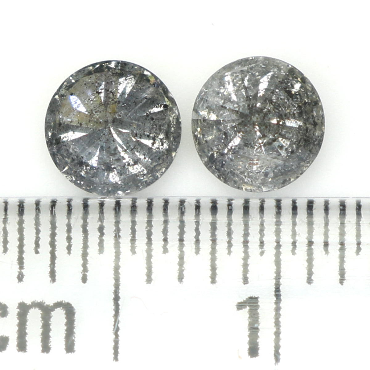 Natural Loose Round Salt And Pepper Diamond Black Grey Color 0.63 CT 4.25 MM Round Brilliant Cut Diamond KDL1377