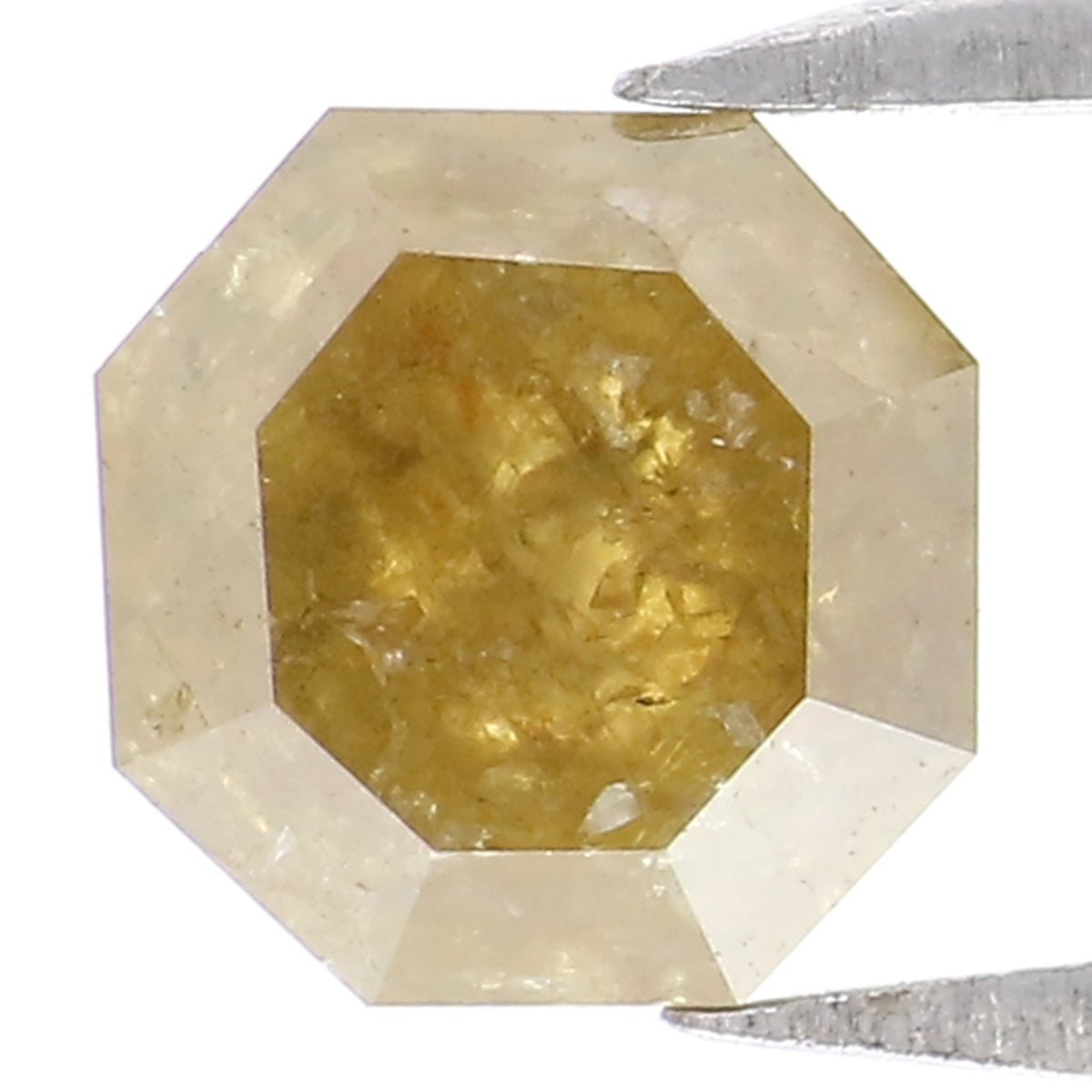 0.67 CT Natural Loose Octagon Diamond Yellow Color Octagon Cut Diamond 5.40 MM Natural Loose Yellow Diamond Octagon Rose Cut Diamond LQ9568