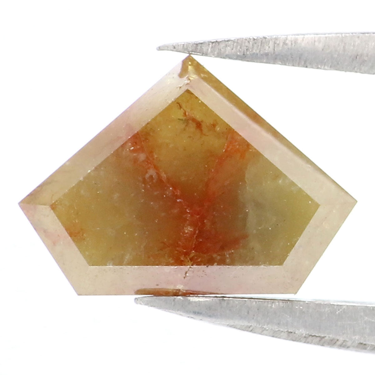 1.88 CT Natural Loose Shield Shape Diamond Yellow Color Shield Cut Diamond 6.80 MM Natural Brown Diamond Shield Rose Cut Diamond LQ9974