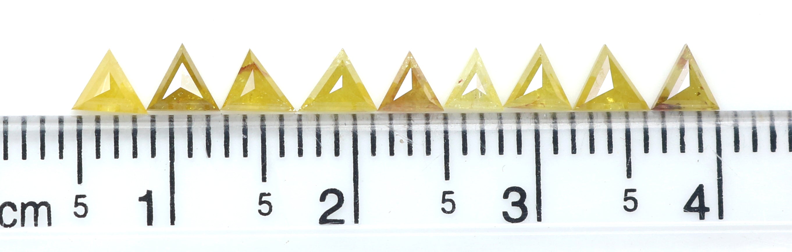 1.28 CT Natural Loose Triangle Shape Diamond Yellow Color Triangle Diamond 3.40 MM Natural Yellow Diamond Triangle Rose Cut Diamond QL2052