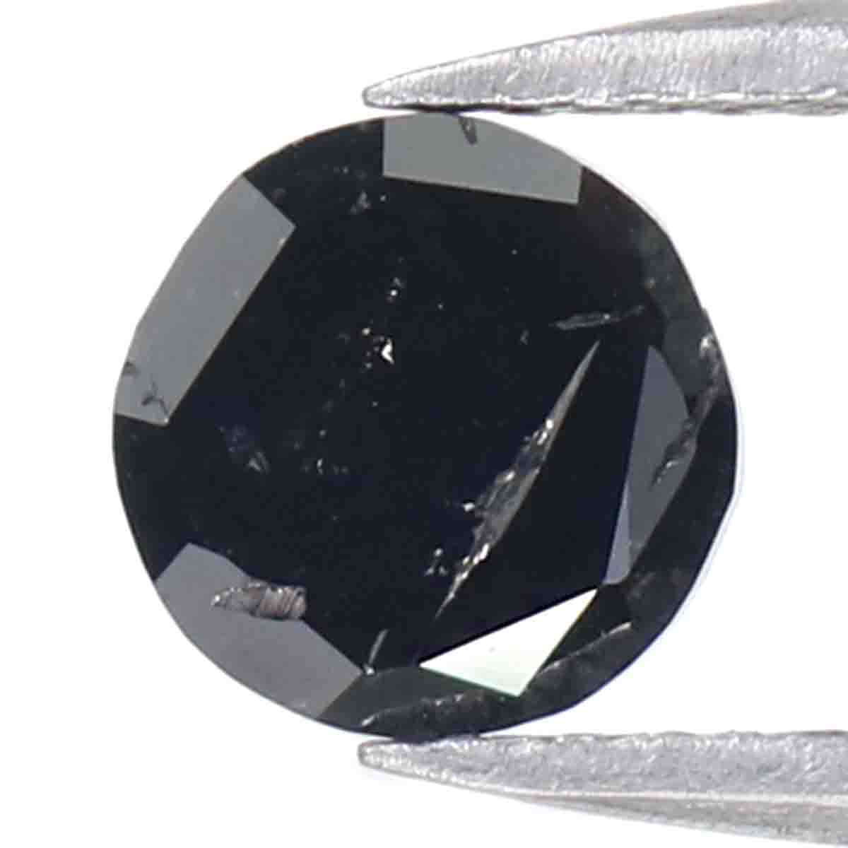 Natural Loose Rose Cut Black Color Diamond 0.98 CT 6.30 MM Round Rose Cut Shape Diamond KR1844