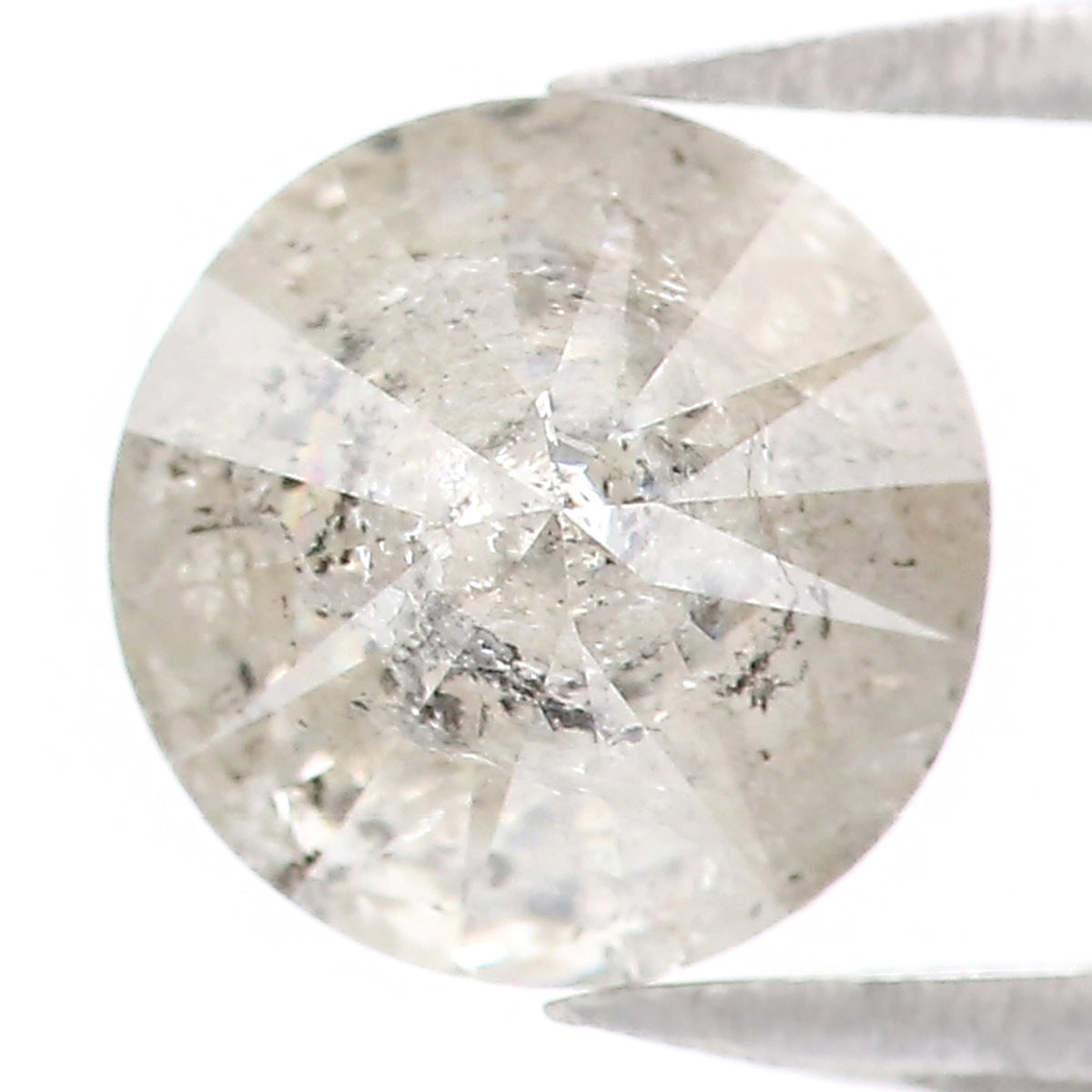 1.34 CT Natural Loose Round Shape Diamond Salt And Pepper Round Cut Diamond 6.60 MM Natural Grey Color Round Brilliant Cut Diamond LQ2249