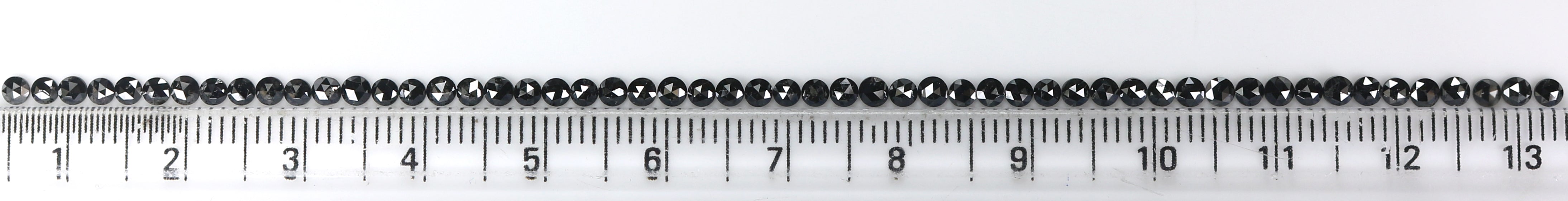 3.39 CT Natural Loose Round Rose Cut Diamond Black Color Round Shape Diamond 2.30 MM Natural Loose Black Color Round Rose Cut Diamond LQ1799