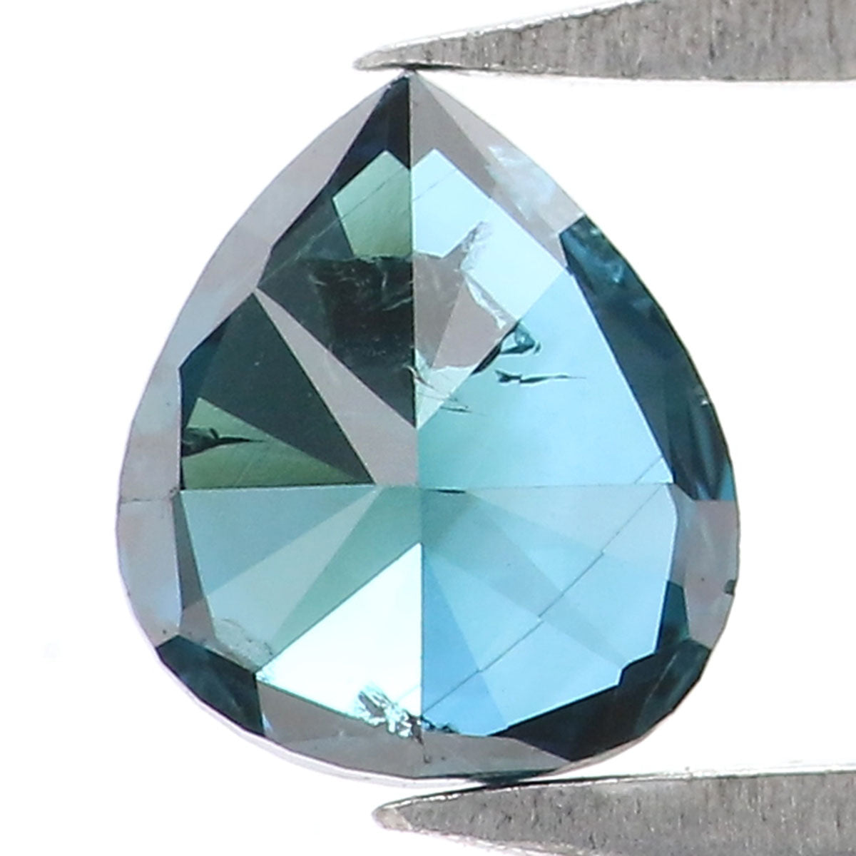 Natural Loose Pear Blue Color Diamond 0.27 CT 4.90 MM Pear Shape Rose Cut Diamond L8523