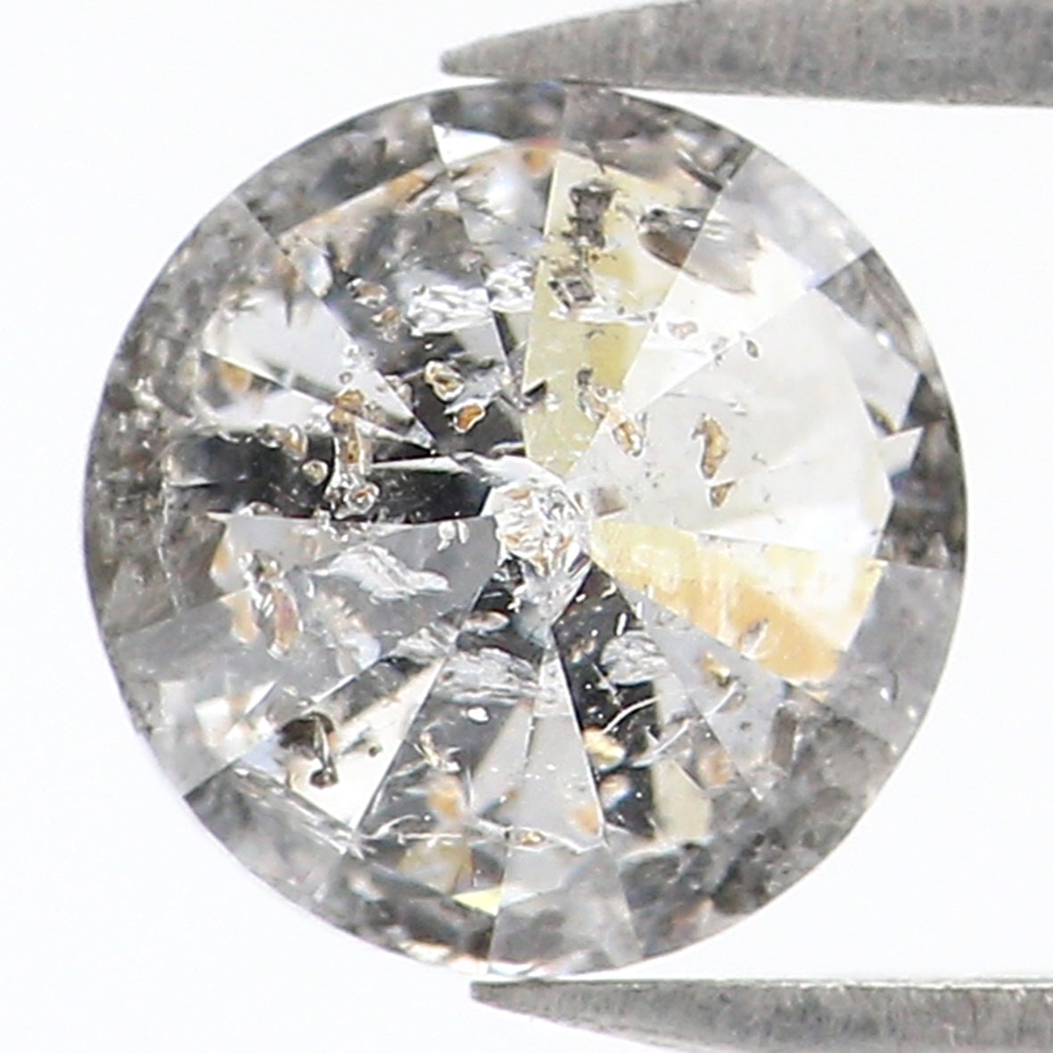 0.84 CT Natural Loose Round Shape Diamond Salt And Pepper Round Cut Diamond 5.80 MM Natural Loose Diamond Round Brilliant Cut Diamond LQ8171