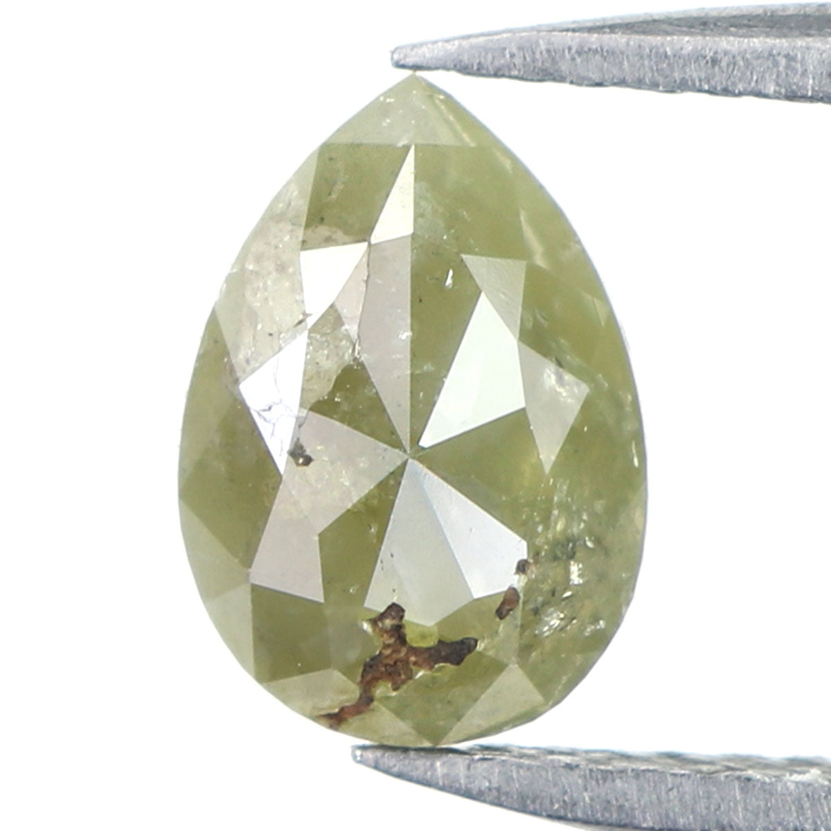 0.91 CT Natural Loose Pear Shape Diamond Green Color Pear Cut Diamond 7.65 MM Natural Loose Green Color Pear Brilliant Cut Diamond LQ9937