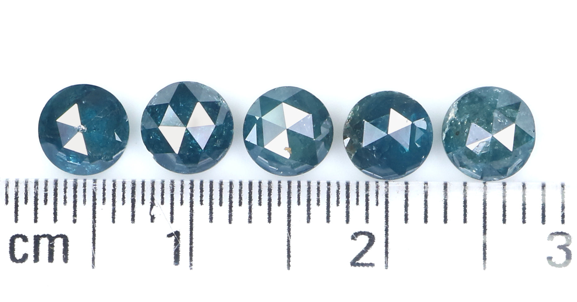 2.65 CT Natural Loose Round Rose Cut Diamond Blue Color Round Shape Diamond 4.60 MM Natural Loose Blue Color Round Rose Cut Diamond LQ2379