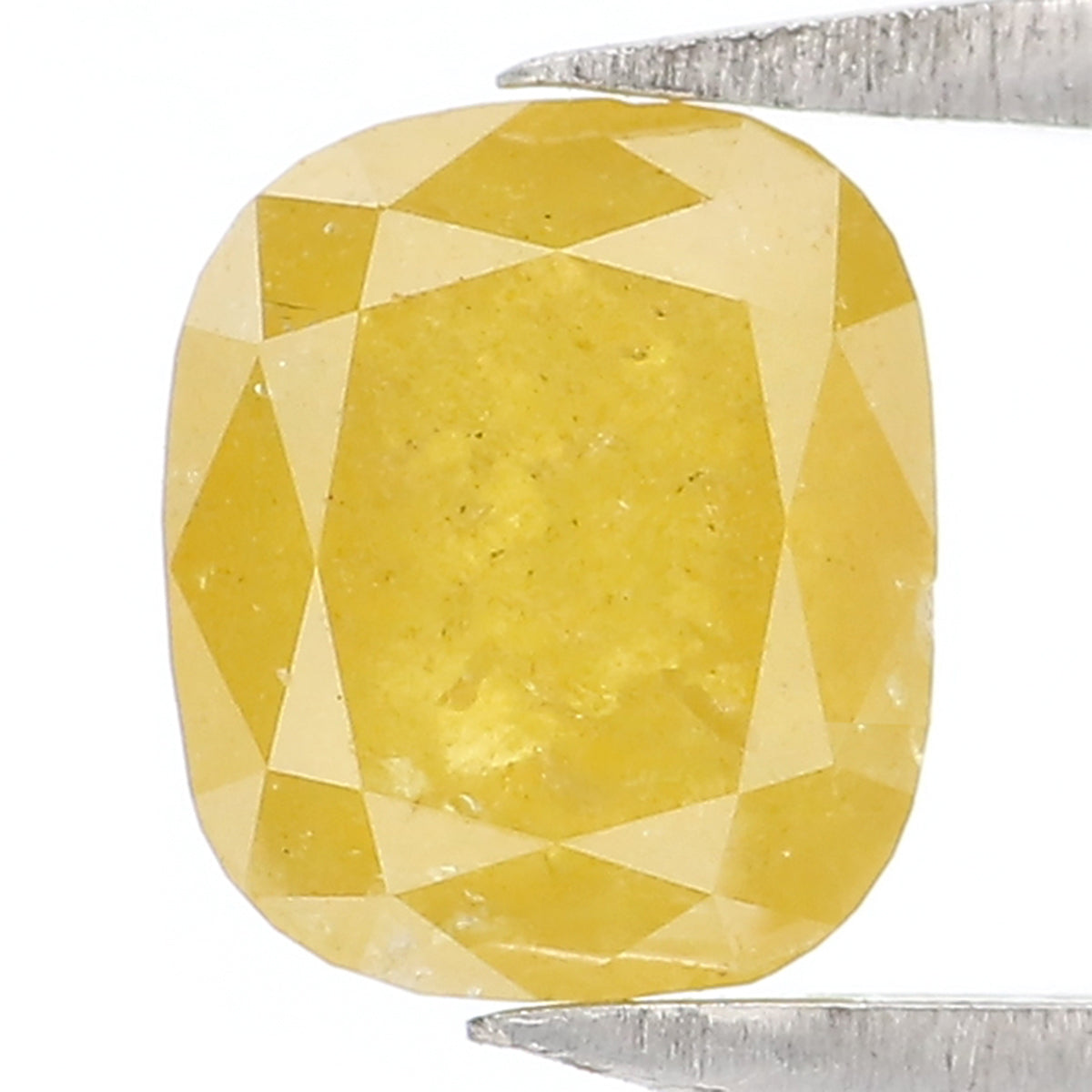 1.17 CT Natural Loose Cushion Shape Diamond Yellow Color Cushion Cut Diamond 5.95 MM Natural Yellow Color Cushion Rose Cut Diamond LQ9233