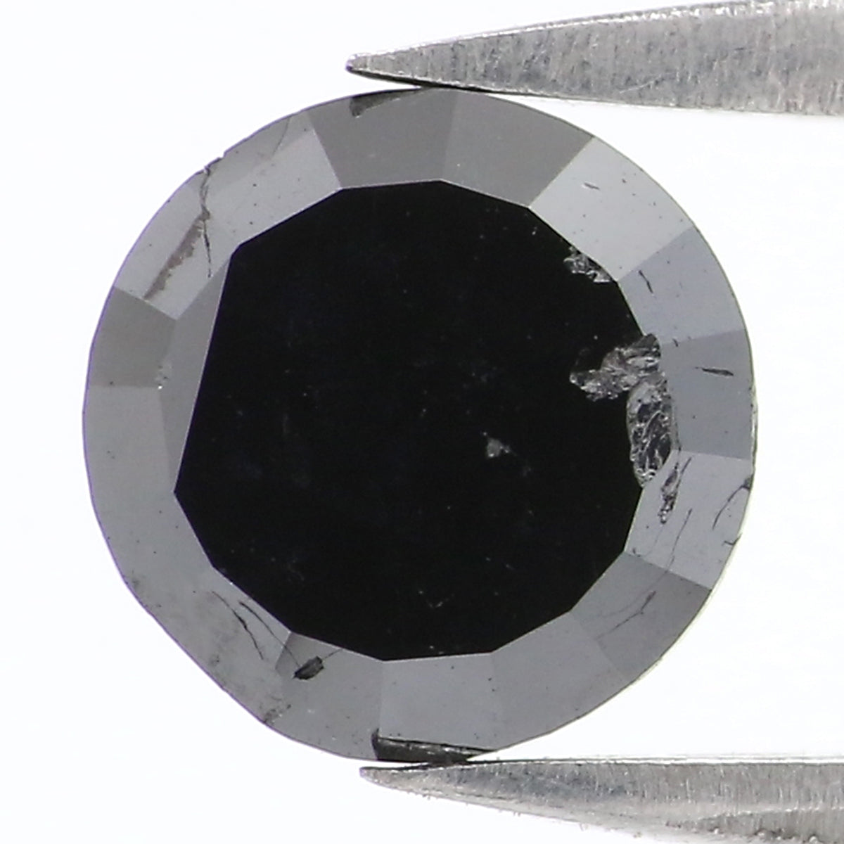 1.26 CT Natural Loose Round Rose Cut Diamond Black Color Round Shape Diamond 6.60 MM Natural Loose Black Color Round Rose Cut Diamond KQ1843