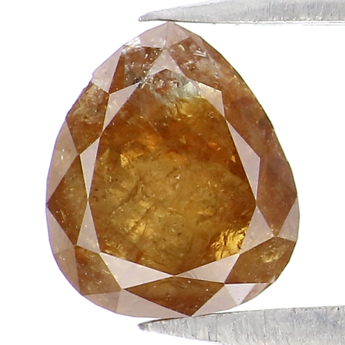 1.08 CT Natural Loose Pear Shape Diamond Brown Color Pear Cut Diamond 6.30 MM Natural Loose Brown Color Diamond Pear Rose Cut Diamond KQ2505