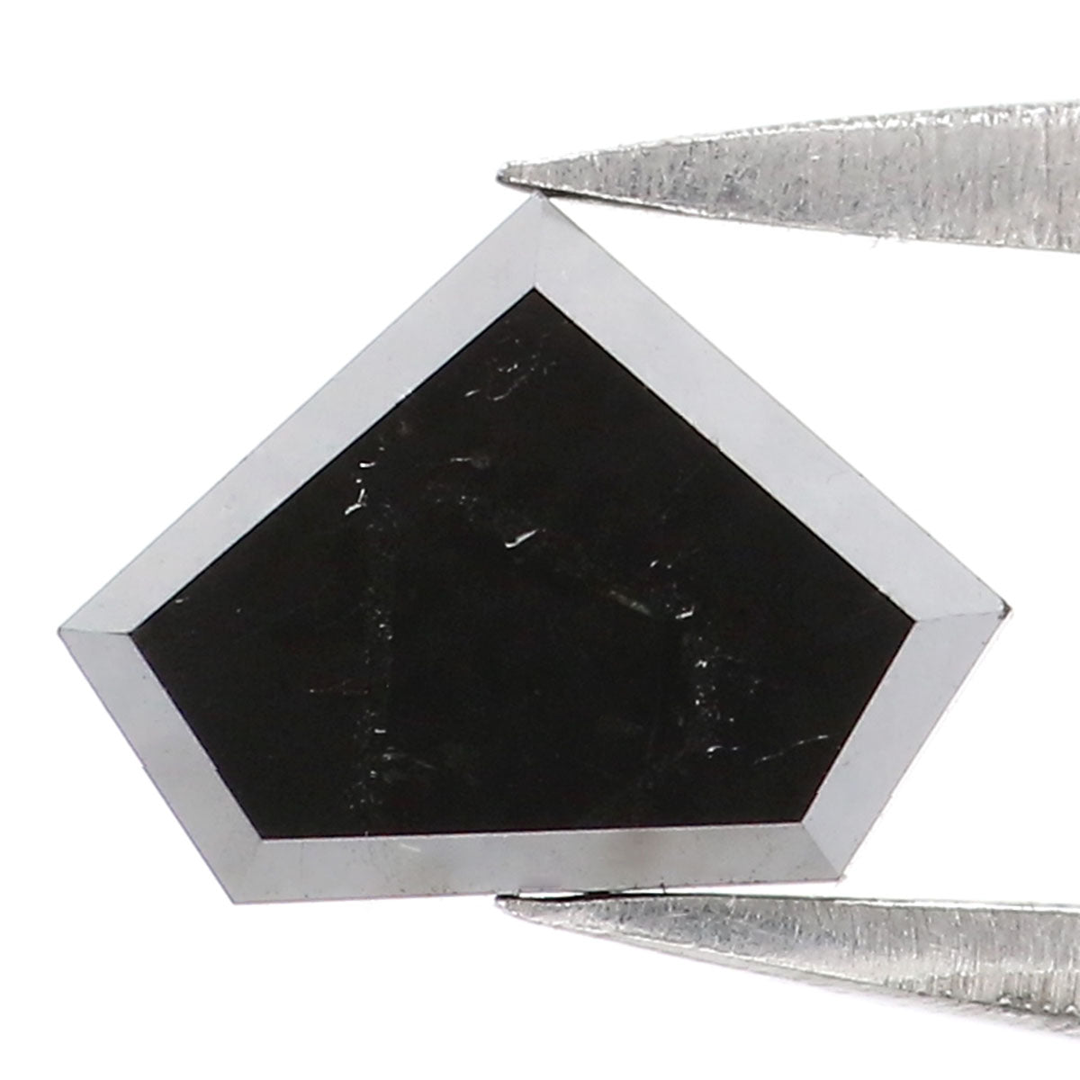 0.66 CT Natural Loose Shield Shape Diamond Black Color Shield Cut Diamond 5.40 MM Natural Loose Black Color Shield Rose Cut Diamond LQ9786