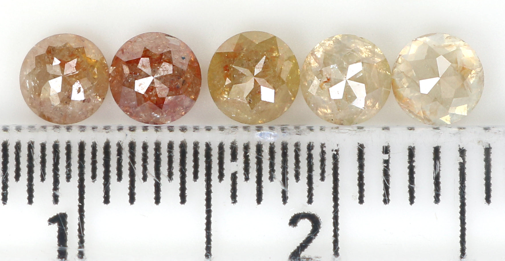 1.37 CT Natural Loose Round Rose Cut Diamond Brown Color Round Shape Diamond 3.50 MM Natural Loose Grey Color Round Rose Cut Diamond LQ1702