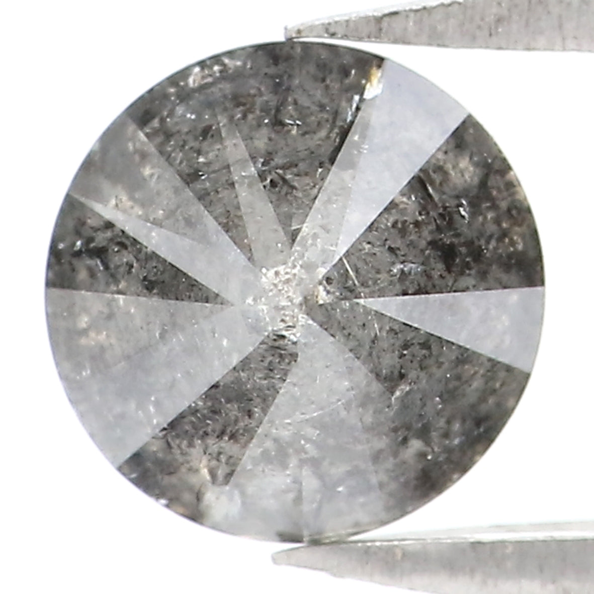 1.06 CT Natural Loose Round Shape Diamond Black Grey Color Round Shape Diamond 6.05 MM Salt And Pepper Round Brilliant Cut Diamond LQ2037