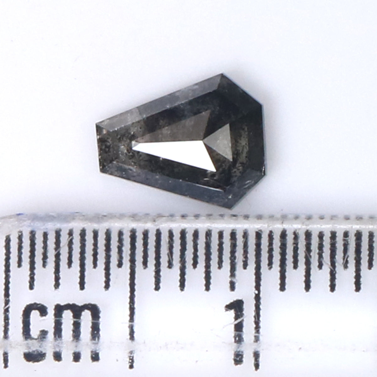 0.70 CT Natural Loose Coffin Shape Diamond Salt And Pepper Coffin Shape Diamond 6.75 MM Black Grey Color Coffin Rose Cut Diamond QL1853