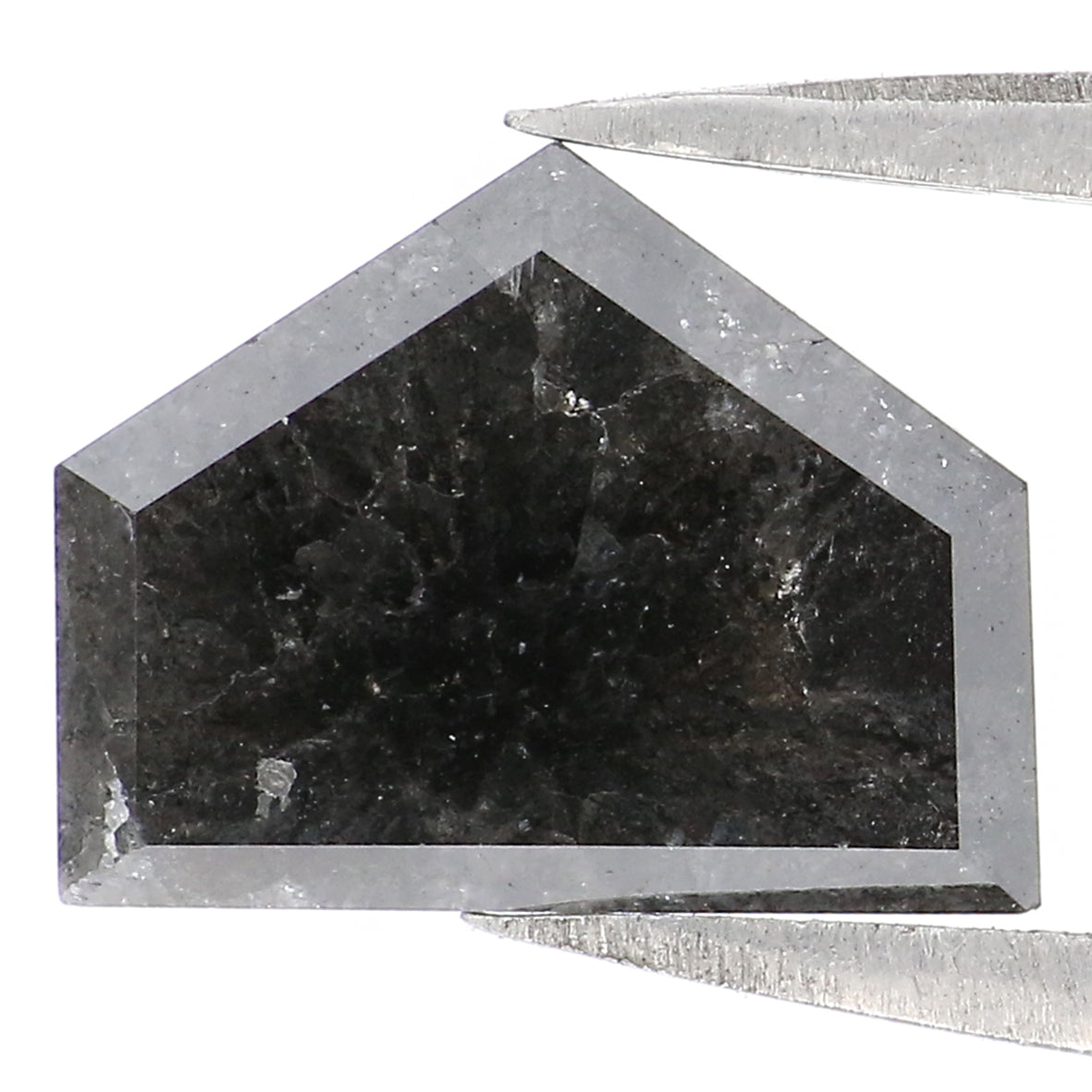 2.70 CT Natural Loose Antique Cut Diamond Black Grey Color Antique Shape Diamond 7.85 MM Natural Loose Antique Shape Rose Cut Diamond LQ8254