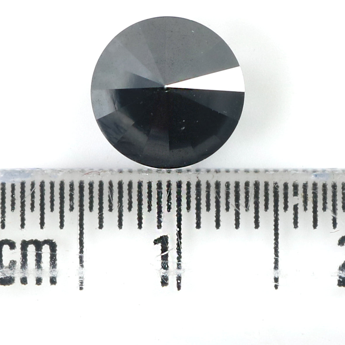 2.90 Ct Natural Loose Round Shape Diamond Black Color Round Cut Diamond 7.80 MM Natural Black Diamond Round Brilliant Cut Diamond LQ1854